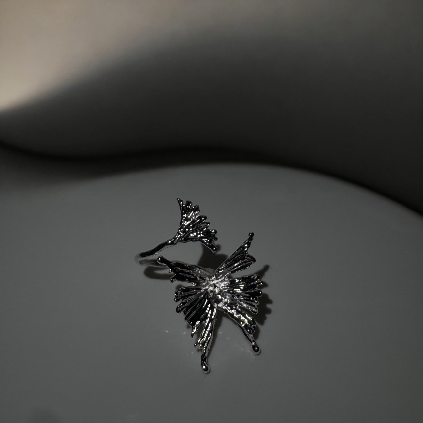 Fûre Sterling Silver Frozen Butterfly Ring